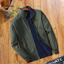 Load image into Gallery viewer, DIMUSI Spring Mens Bomber Jackets Fashion Men Outwear Windbreaker Stand Collar Jacket Man Slim Baseball Reversible Clothing