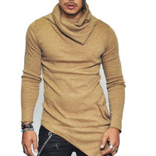 Load image into Gallery viewer, 2019 Men&#39;s High-necked Sweaters Irregular Design Top Male Sweater Solid Color Mens Casual Sweater Pullover Sweaters For Mens