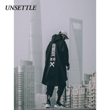 Load image into Gallery viewer, UNSETTLE japanese sweatshirt Mens Oversize Hoodies  Long Fleece Cloak Hip Hop Outwear Streetwear Coat Harajuku Style  Male Tops