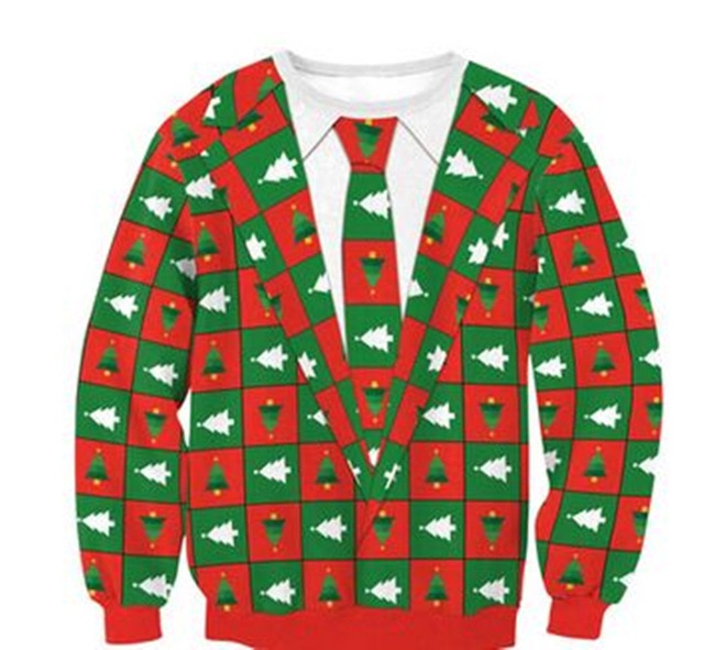 2019 Santa Claus Xmas Patterned Sweater Ugly Christmas Sweaters Tops Men Women Funny Pullovers Blusas Drop shipping