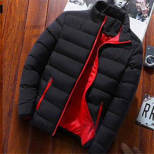 2019 Men Casual Hooded Parka Salomon Printed Winter Men Fashion Patchwork Cotton Slim Fit Coat Thick Warm Homme's Zipper Jacket