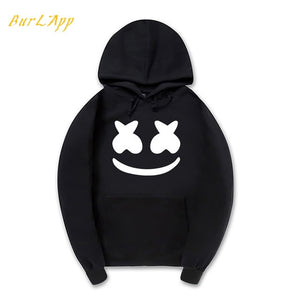 New Marshmallow smiley print hoodie Man Fleece Warm Spring Autumn Tracksuit Casual Sportswear Street clothes plus size S-3XL