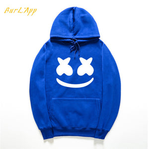 New Marshmallow smiley print hoodie Man Fleece Warm Spring Autumn Tracksuit Casual Sportswear Street clothes plus size S-3XL