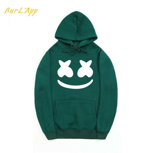 New Marshmallow smiley print hoodie Man Fleece Warm Spring Autumn Tracksuit Casual Sportswear Street clothes plus size S-3XL