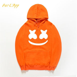 New Marshmallow smiley print hoodie Man Fleece Warm Spring Autumn Tracksuit Casual Sportswear Street clothes plus size S-3XL