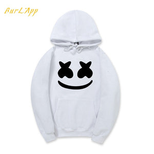 New Marshmallow smiley print hoodie Man Fleece Warm Spring Autumn Tracksuit Casual Sportswear Street clothes plus size S-3XL