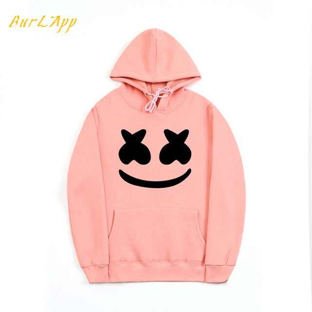 New Marshmallow smiley print hoodie Man Fleece Warm Spring Autumn Tracksuit Casual Sportswear Street clothes plus size S-3XL