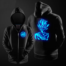 Load image into Gallery viewer, New Hoodies Men Women for Anime Dragon Ball Z GT Design Luminous Hoodie Unisex Zipper Coat Sweatshirt