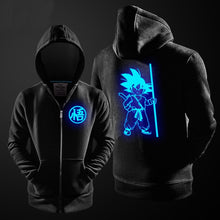 Load image into Gallery viewer, New Hoodies Men Women for Anime Dragon Ball Z GT Design Luminous Hoodie Unisex Zipper Coat Sweatshirt