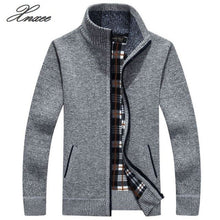 Load image into Gallery viewer, 2019 Men&#39;s jacket Autumn Winter Warm Cashmere Wool Zipper jackets Pullover Man Casual Knitwear Sweaters coat Plus Size M-4XL