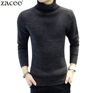 Mens Winter Thick Warm Cashmere Sweaters Autumn Men Turtleneck Knitted Brand Casual Sweaters Slim Fit Pullover Male Knitwear