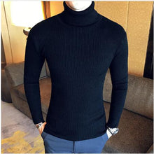 Load image into Gallery viewer, Turtleneck Sweater Men Wool Pullover Mens Sweaters Stripe Turtle Neck Male Sweter Jumper Casual Thermal High Quality Moose