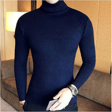 Load image into Gallery viewer, Turtleneck Sweater Men Wool Pullover Mens Sweaters Stripe Turtle Neck Male Sweter Jumper Casual Thermal High Quality Moose