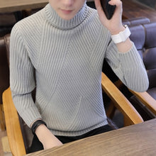 Load image into Gallery viewer, Turtleneck Sweater Men Wool Pullover Mens Sweaters Stripe Turtle Neck Male Sweter Jumper Casual Thermal High Quality Moose