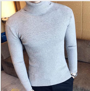 Turtleneck Sweater Men Wool Pullover Mens Sweaters Stripe Turtle Neck Male Sweter Jumper Casual Thermal High Quality Moose