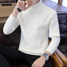 Load image into Gallery viewer, Turtleneck Sweater Men Wool Pullover Mens Sweaters Stripe Turtle Neck Male Sweter Jumper Casual Thermal High Quality Moose